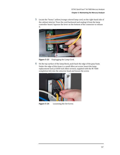 CETAC M-7600 Mercury Analyzer Operator's Manual