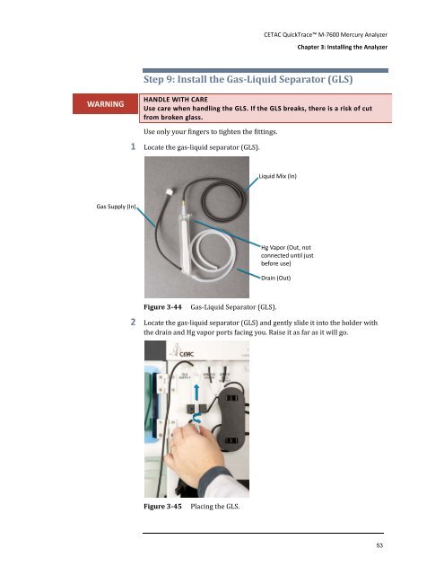 CETAC M-7600 Mercury Analyzer Operator's Manual