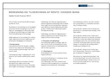 Beregning og tilskrivning af renter i Danske Bank (pdf)