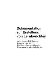 Dokumentation zur Erstellung von Lernberichten