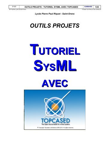 Outils Projets : Tutoriel Sysml avec Topcased - Enseeiht