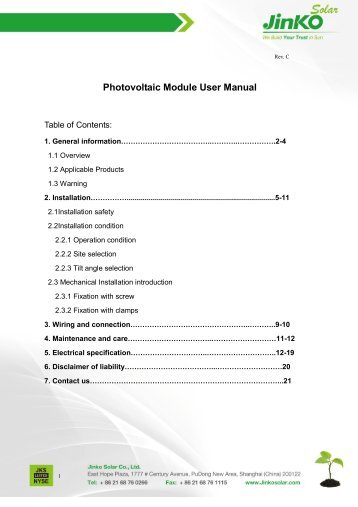 Jinko Installation Manual - All Eco Energy