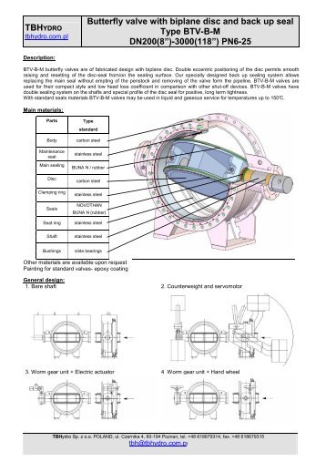 TBH Butterfly valve with biplane disc and back up seal Type BTV-BM ...