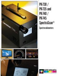 PR-740/PR-745 Brochure - Photo Research, Inc.