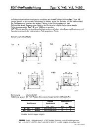 -Wellendichtung Typ: Y, Y-G, Y-S, Y-SG - Friedrich GmbH