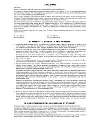 Student Handbook - Christendom College