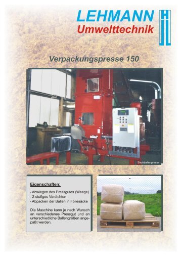 Verpackungspresse 150 - Lehmann Maschinenbau GmbH