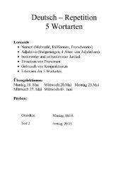 Dossier Wortarten 6. Klasse - Mittelstufe Utzenstorf