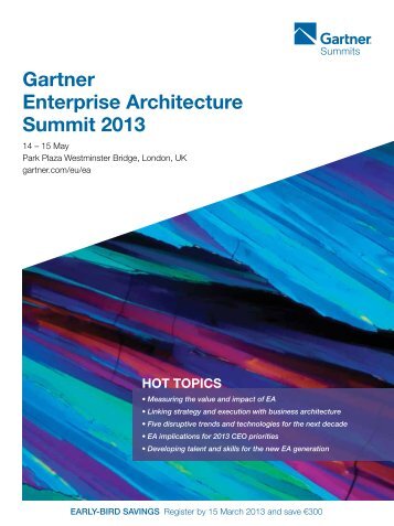 Gartner Enterprise Architecture Summit 2013
