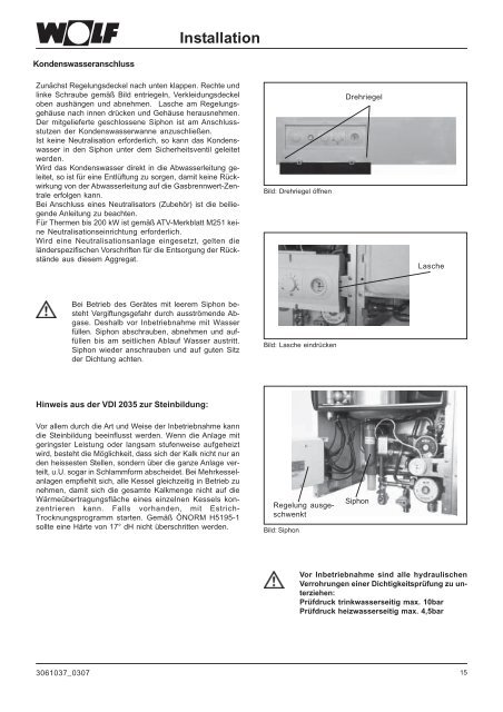 Montageanleitung CGW - Wolf (Schweiz) AG