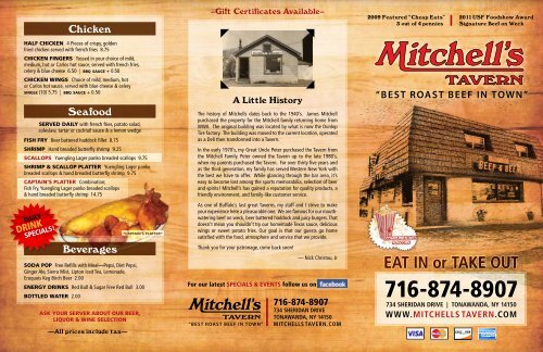 BEST ROAST BEEF IN TOWN - Mitchell's Tavern