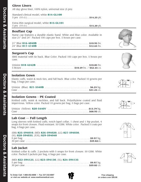 Dental Products Catalog - New Line Medical