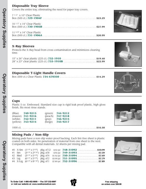 Dental Products Catalog - New Line Medical
