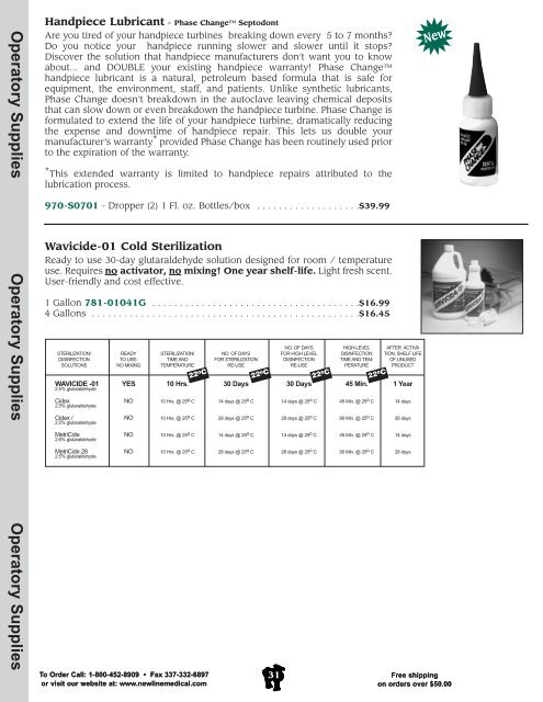 Dental Products Catalog - New Line Medical