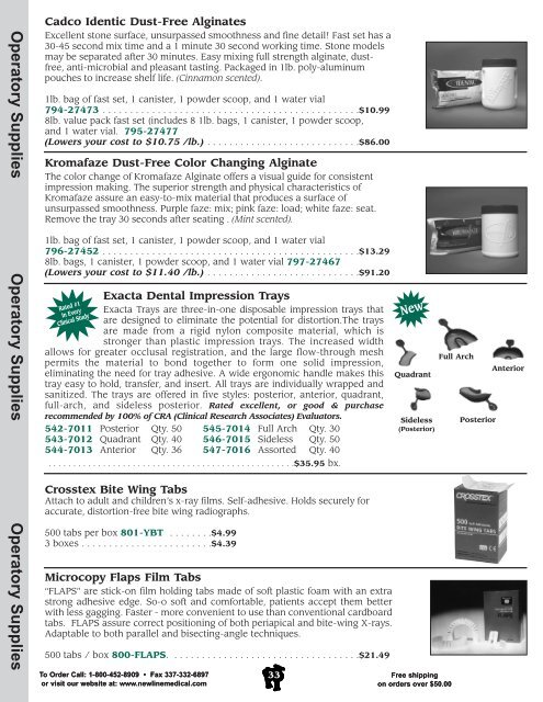 Dental Products Catalog - New Line Medical