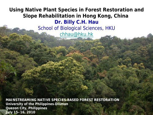Using Native Plant Species in Forest Restoration ... - Rainforestation