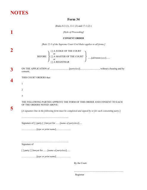 Form 34 Supreme Court BC