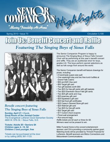 Join Us: Benefit Concert and Raffle - Good Samaritan Society