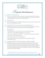 Frequently Asked Questions Continued - Good Samaritan Society
