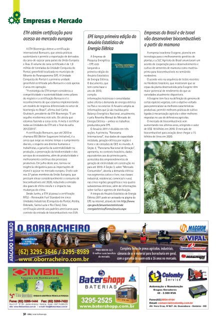 O PaÃ­s dos - Canal : O jornal da bioenergia