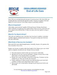 End of Life Care - Rehabilitation Outcomes Research Center (RORC)