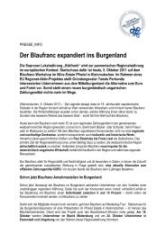 Der Blaufranc expandiert ins Burgenland - Mittelburgenland Aktiv