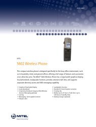 Mitel 5602 Wireless Phone Data Sheet