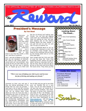 President's Message - Southern California Miata Club