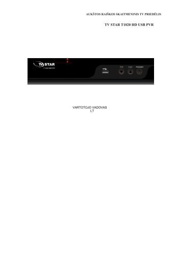 TV STAR T1020 HD USB PVR