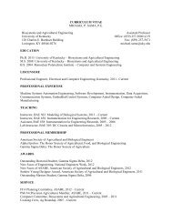 Curriculum Vitae - Biosystems and Agricultural Engineering ...