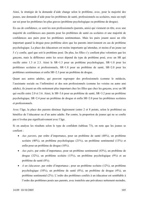 SANTE DES 14-20 ANS de la PROTECTION JUDICIAIRE ... - Inserm