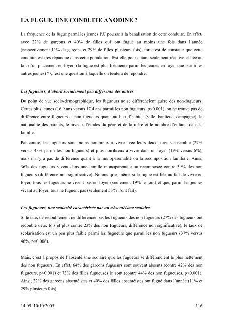 SANTE DES 14-20 ANS de la PROTECTION JUDICIAIRE ... - Inserm