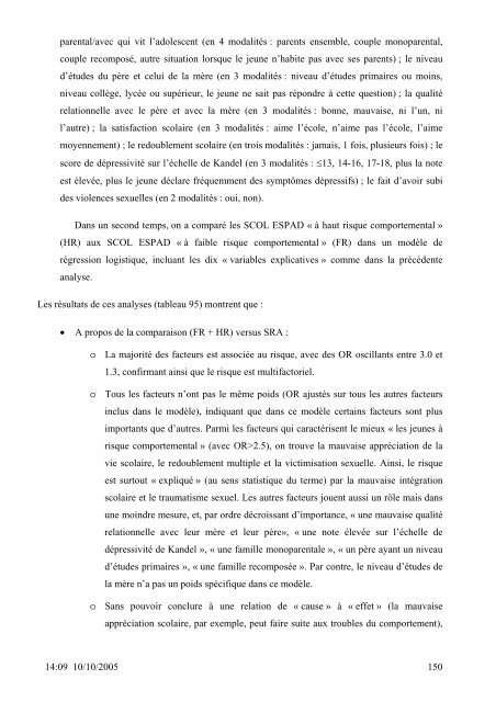 SANTE DES 14-20 ANS de la PROTECTION JUDICIAIRE ... - Inserm