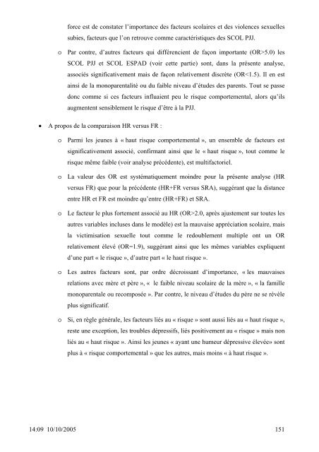 SANTE DES 14-20 ANS de la PROTECTION JUDICIAIRE ... - Inserm