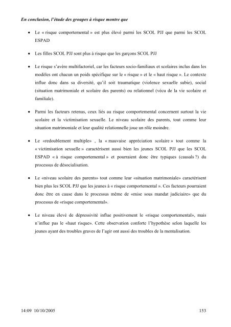 SANTE DES 14-20 ANS de la PROTECTION JUDICIAIRE ... - Inserm