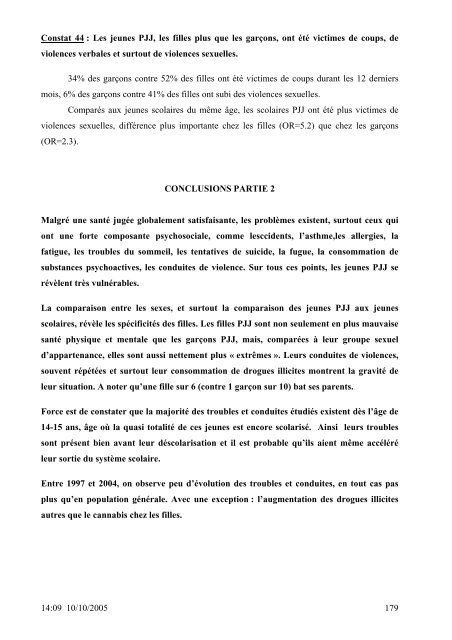 SANTE DES 14-20 ANS de la PROTECTION JUDICIAIRE ... - Inserm