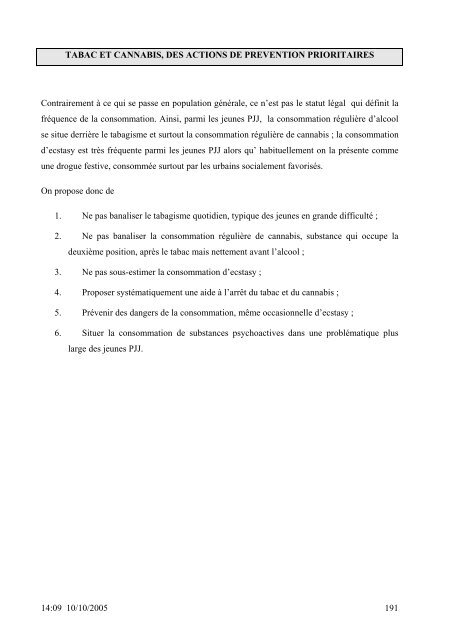 SANTE DES 14-20 ANS de la PROTECTION JUDICIAIRE ... - Inserm