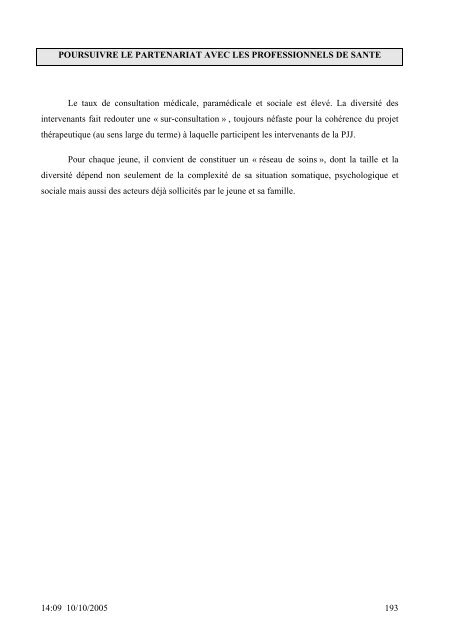 SANTE DES 14-20 ANS de la PROTECTION JUDICIAIRE ... - Inserm