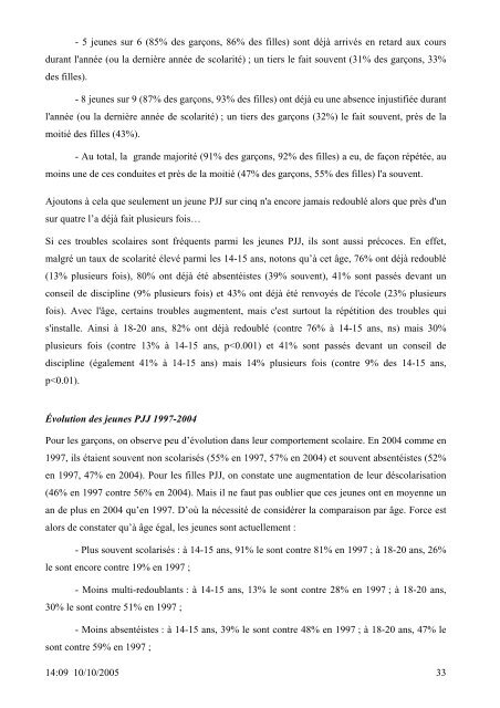 SANTE DES 14-20 ANS de la PROTECTION JUDICIAIRE ... - Inserm