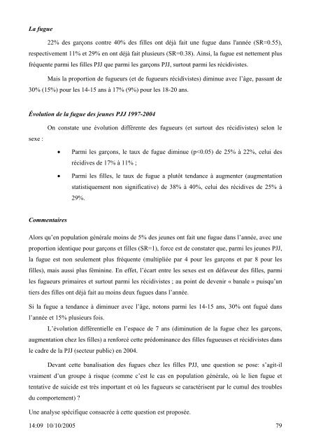 SANTE DES 14-20 ANS de la PROTECTION JUDICIAIRE ... - Inserm