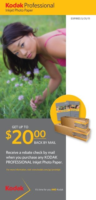 Receive a rebate check by mail when you purchase any KODAK ...