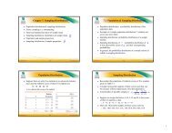 Chapter 7: Sampling Distributions 7.1 Population & Sampling ...