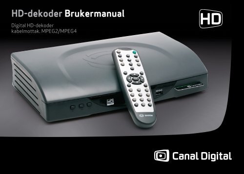 Brukerveiledning Digital HD-dekoder 103 - PDF - Canal Digital ...