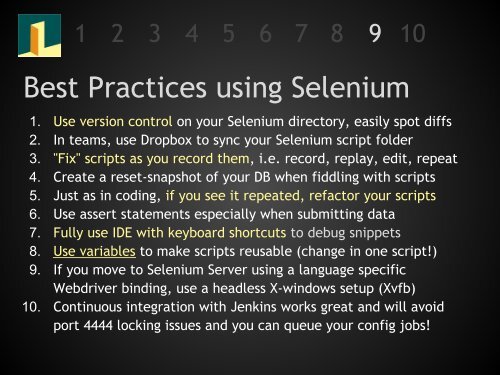 Using Selenium for configuration management in Drupal