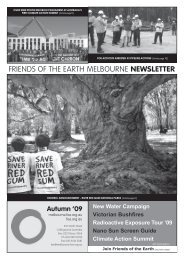 FRIENDS OF THE EARTH MELBOURNE NEWSLETTER