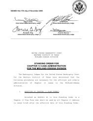 standing order for chapter 13 case administration for - Bankruptcy ...