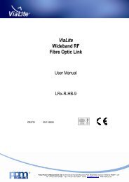 ViaLite Wideband RF Fibre Optic Link