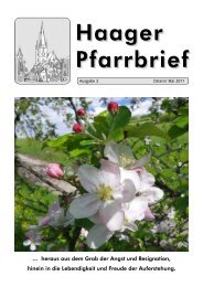 ganzen Pfarrbrief - in der Pfarre Stadt Haag