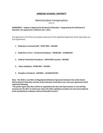 2011-12 Administrative Compensation - Jordan School District