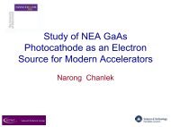 Study of NEA GaAs Photocathode as an Electron Source for ... - HEP